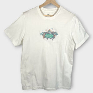 Nike Interstellar Magic Wizard Embroidered T-Shirt Mens MEDIUM White 100% Cotton